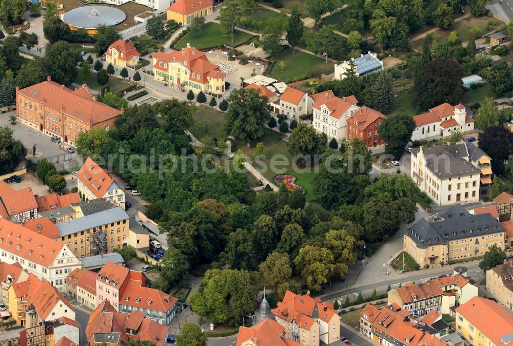 Aerial photograph Bad Langensalza - Castle Friederikenschloesschen and castle gardens in Bad Langensalza in Thuringia