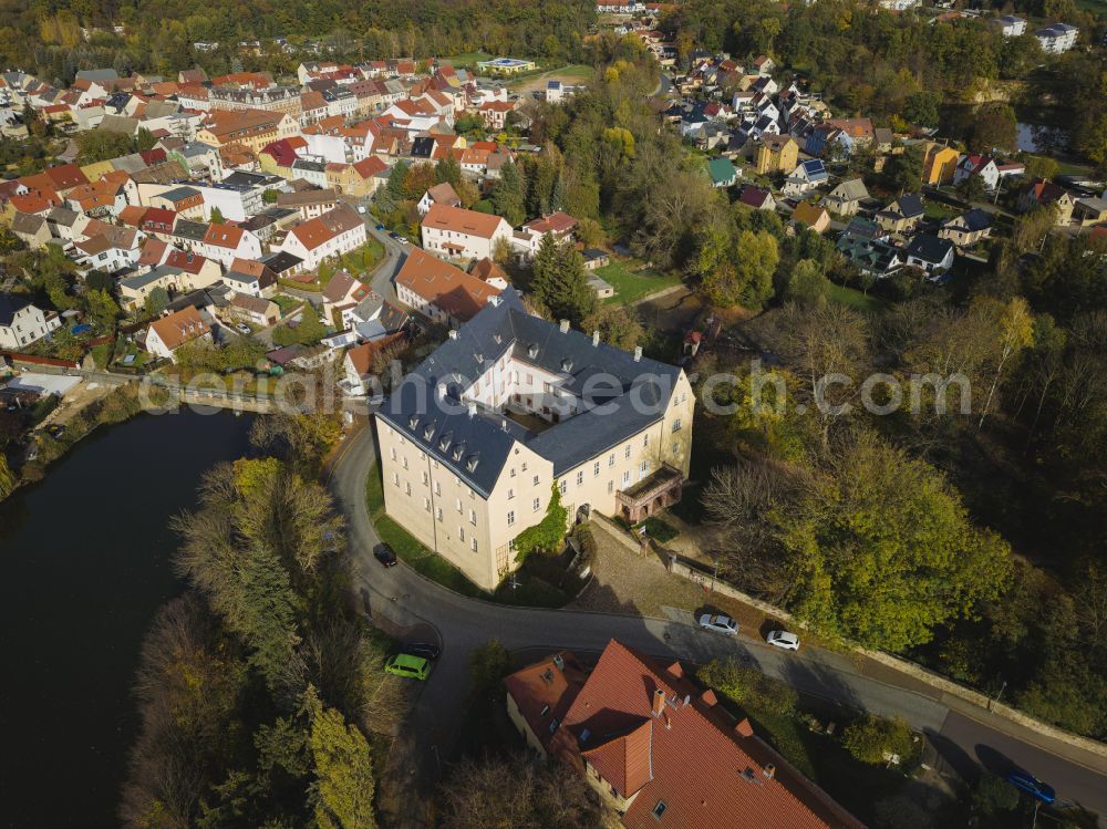 Aerial photograph Frohburg - Building complex in the park of the castle on street Florian-Geyer-Strasse in Frohburg in the state Saxony, Germany