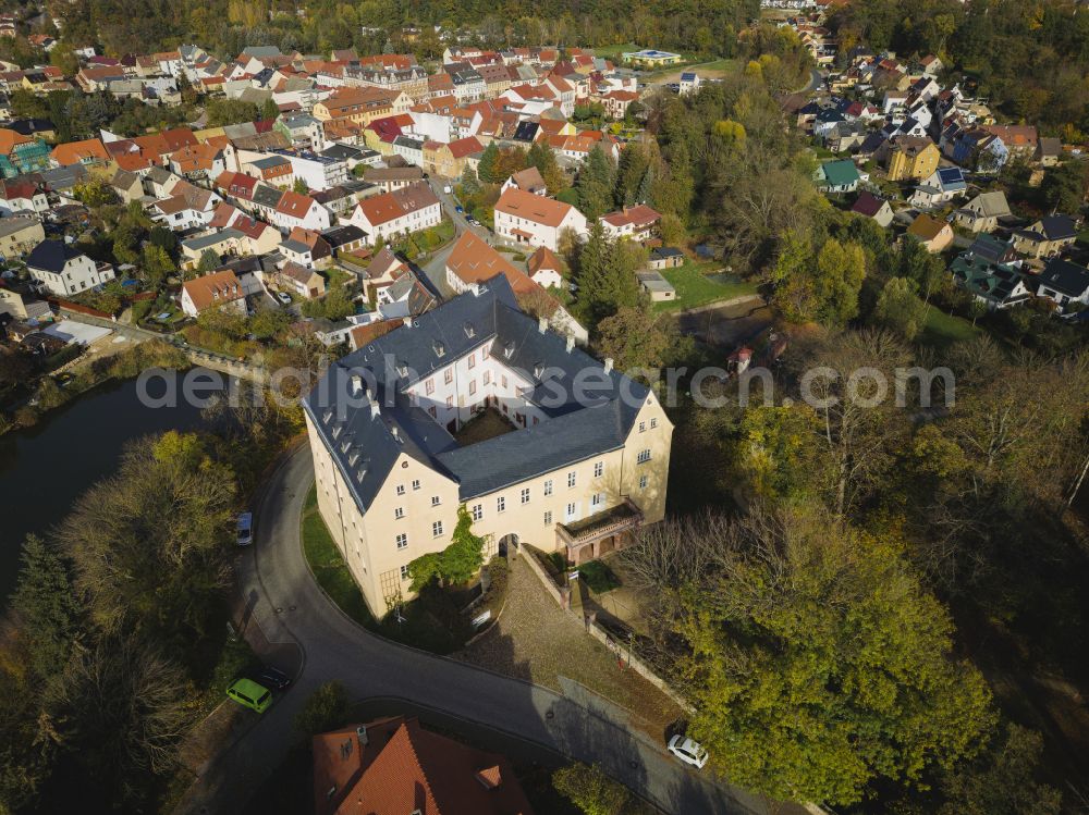 Frohburg from the bird's eye view: Building complex in the park of the castle on street Florian-Geyer-Strasse in Frohburg in the state Saxony, Germany