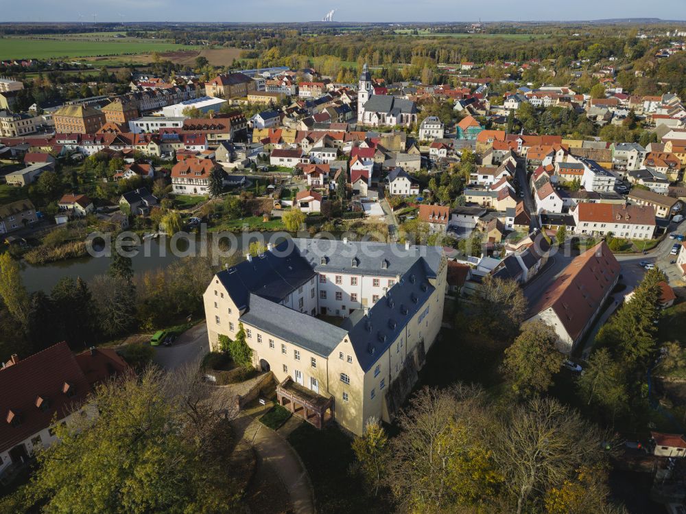 Aerial image Frohburg - Building complex in the park of the castle on street Florian-Geyer-Strasse in Frohburg in the state Saxony, Germany