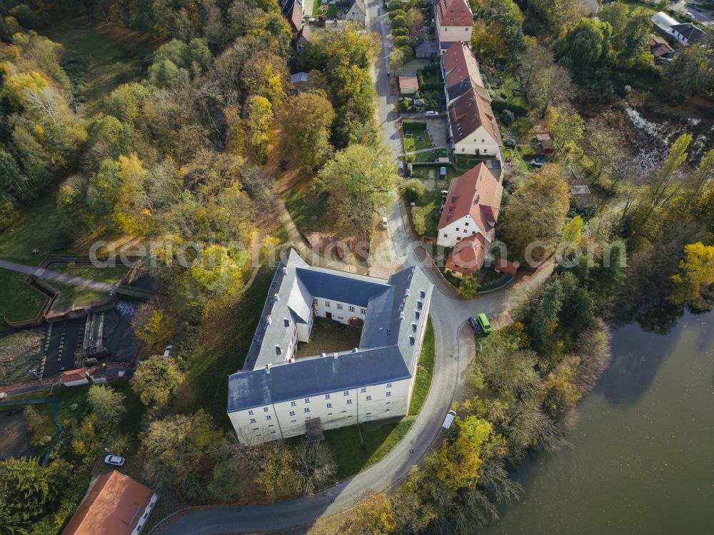 Aerial photograph Frohburg - Building complex in the park of the castle on street Florian-Geyer-Strasse in Frohburg in the state Saxony, Germany