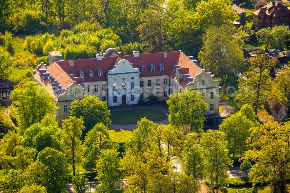 Aerial image Fürstenberg/Havel - View of the castle Fuerstenberg in Fuerstenberg / Havel in the state Brandenburg