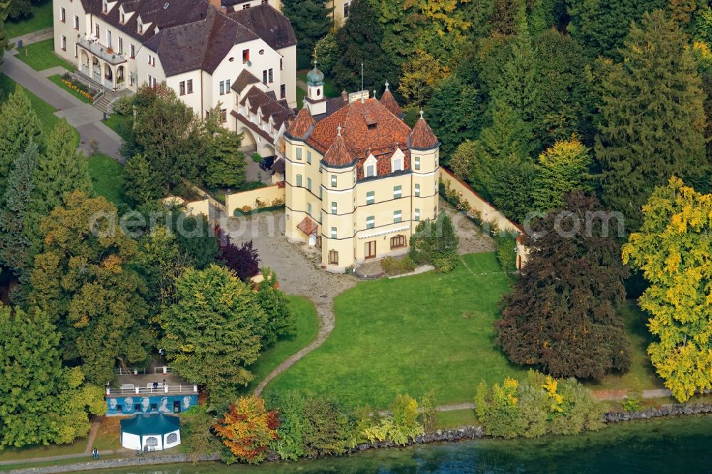 Aerial image Feldafing - Palace in Feldafing in the state Bavaria, Germany