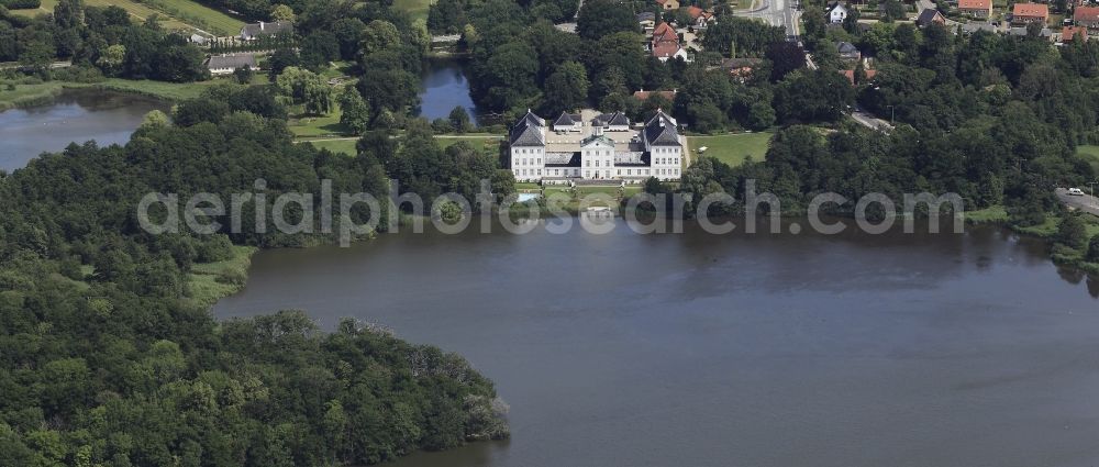 Gråsten from above - Graasten Castle in Denmark. Castle Gravenstein is the summer residence of the Danish royal family