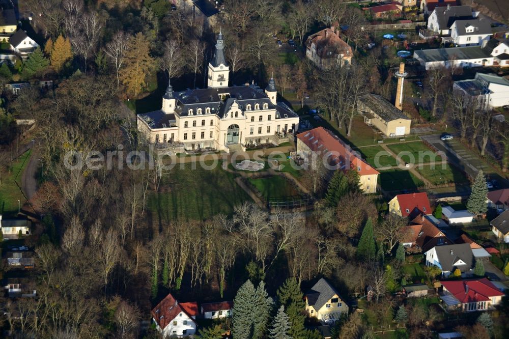 Stahnsdorf from above - Castle Gueterfelde in Stahnsdorf in Brandenburg