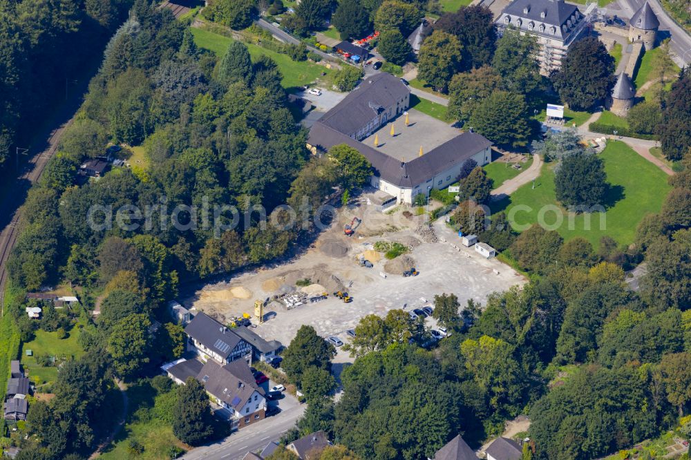 Aerial photograph Velbert - View of the castle Hardenberg in the district of Neviges in Velbert in the state of North Rhine-Westphalia