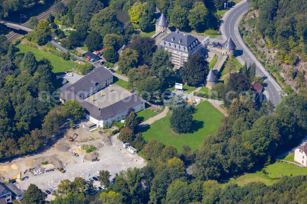 Velbert from above - View of the castle Hardenberg in the district of Neviges in Velbert in the state of North Rhine-Westphalia