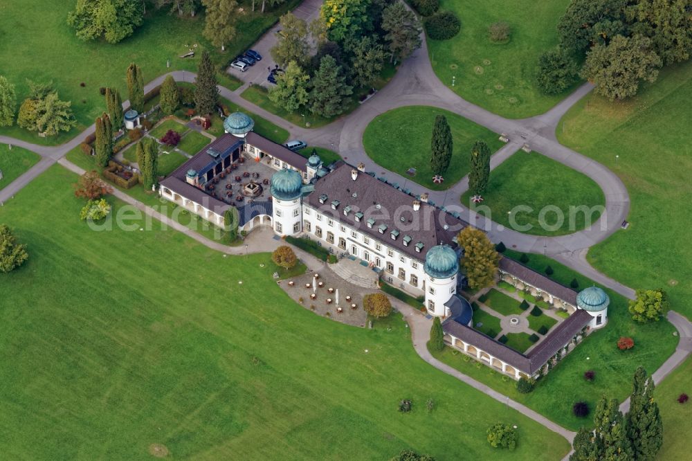 Bernried am Starnberger See from above - Palace in Bernried am Starnberger See in the state Bavaria, Germany