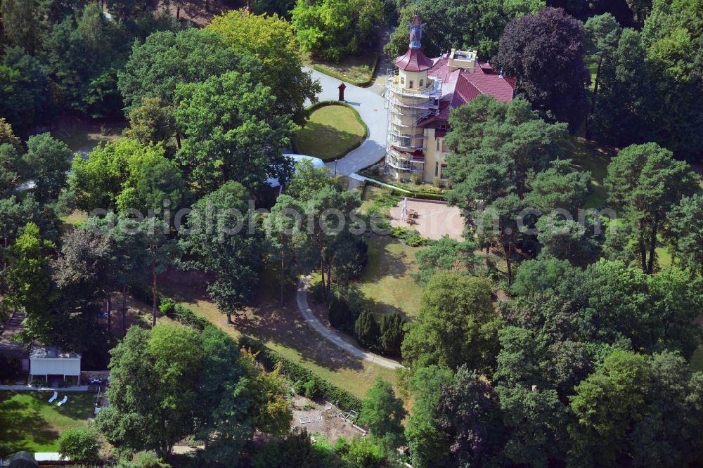 Storkow from the bird's eye view: View of the Castle Hubertushöhe Storkow in Brandenburg