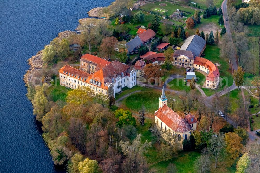 Ivenack from above - View of the castle Ivenack in the state Mecklenburg-West Pomerania