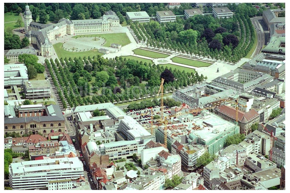 Aerial photograph Karlsruhe - 27.05.2004 Karlsruhe Umbau des Karstadt-Kaufhauses am Karlsruher Schloß