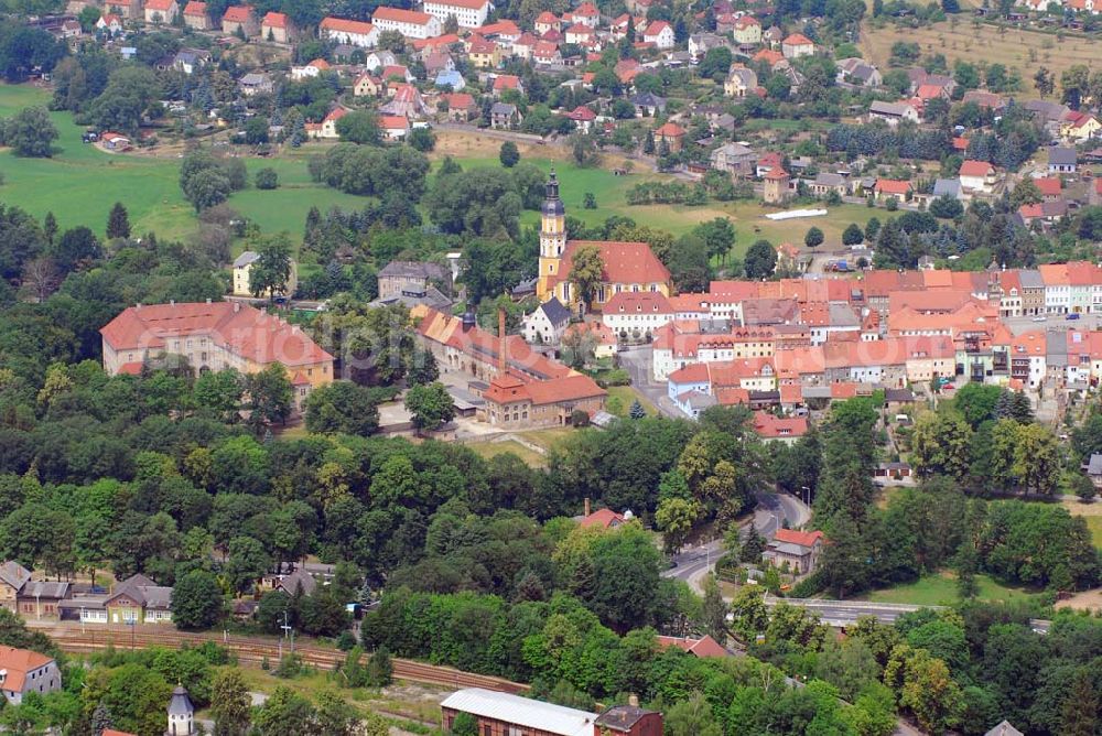 Königsbrück from the bird's eye view: Blick auf das Schloß von Königsbrück in Sachsen.