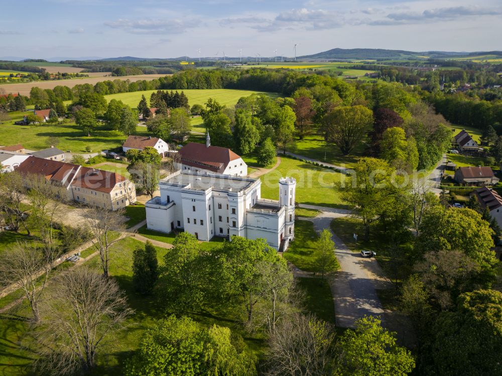 Reichenbach/Oberlausitz from the bird's eye view: Krobnitz Castle in Reichenbach/Oberlausitz in the state of Saxony, Germany