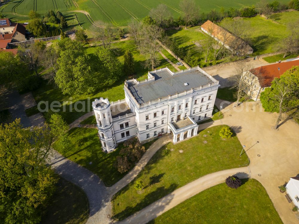 Aerial image Reichenbach/Oberlausitz - Krobnitz Castle in Reichenbach/Oberlausitz in the state of Saxony, Germany