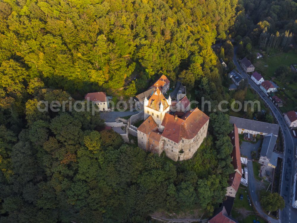 Liebstadt from the bird's eye view: Kuckuckstein Castle in Liebstadt in the state of Saxony, Germany