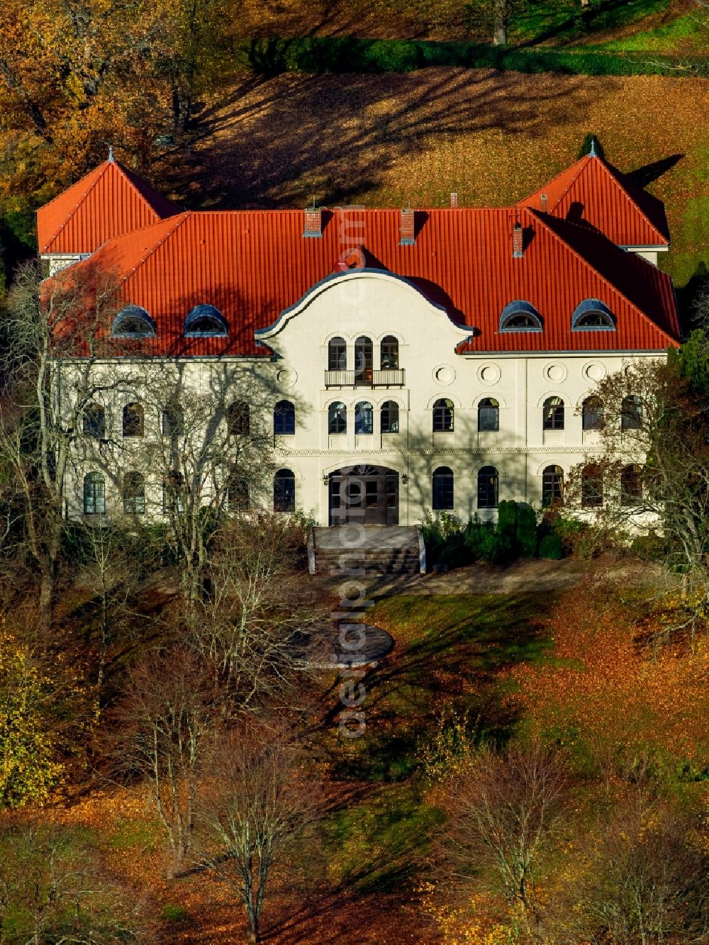 Aerial image Penzlin OT Marihn - View of the castle Marihn in Penzlin in the state Mecklenburg-West Pomerania