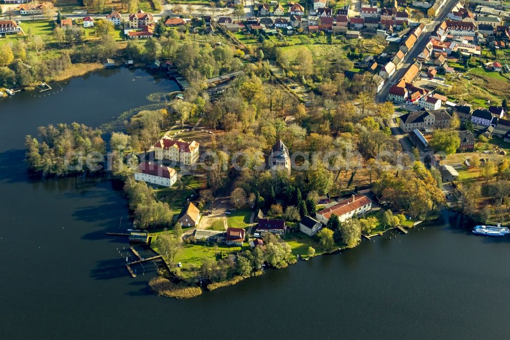 Mirow from the bird's eye view: Mirow Castle with St. John Church on Castle Island Mirow in Mecklenburg - Western Pomerania