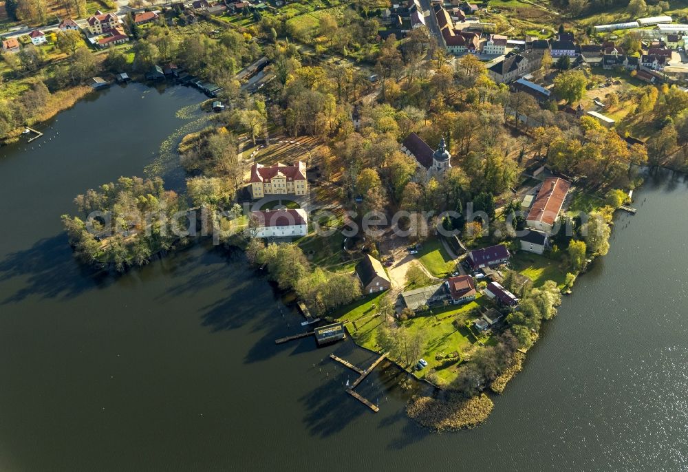 Mirow from the bird's eye view: Mirow Castle with St. John Church on Castle Island Mirow in Mecklenburg - Western Pomerania