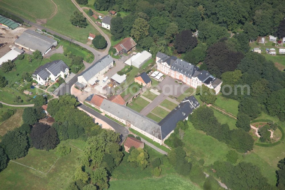 Nunkirchen Wadern from above - Castle Munchweiler, Built 1750-1752 by Franz Georg Zandt of Merl, today one of the most important in the entire Southwest