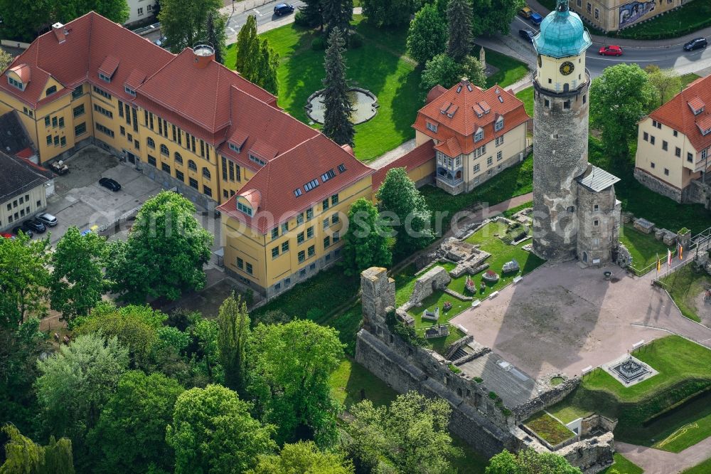 Arnstadt from the bird's eye view: View of the castle Neideck in Arnstadt in the state Thuringia