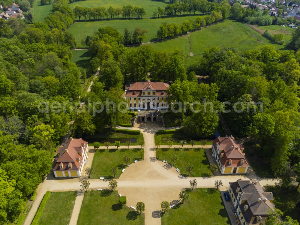 Aerial image Neschwitz - Building complex in the park of the castle Neschwitz on street Park in Neschwitz in the state Saxony, Germany