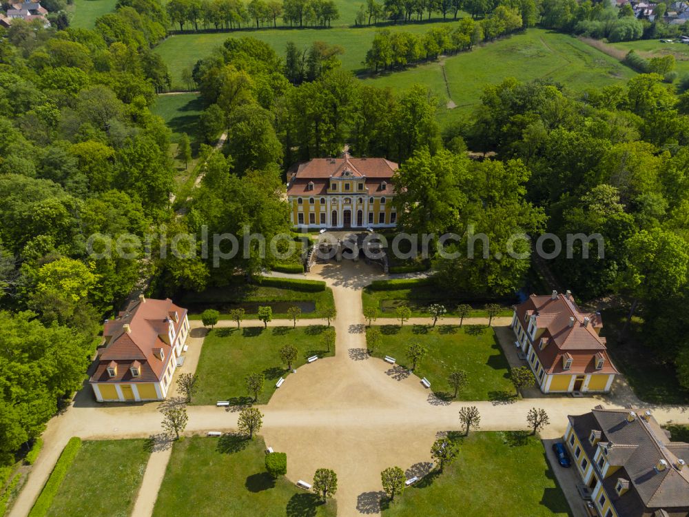 Aerial photograph Neschwitz - Building complex in the park of the castle Neschwitz on street Park in Neschwitz in the state Saxony, Germany