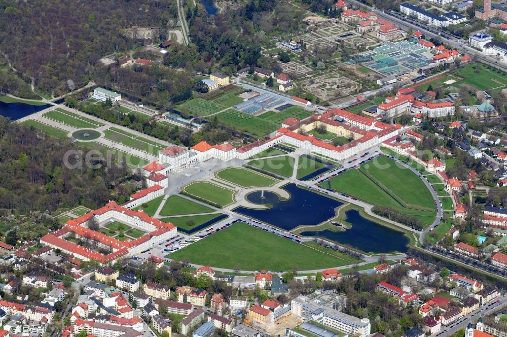 Aerial image München - View the Nymphenburg Palace in Munich