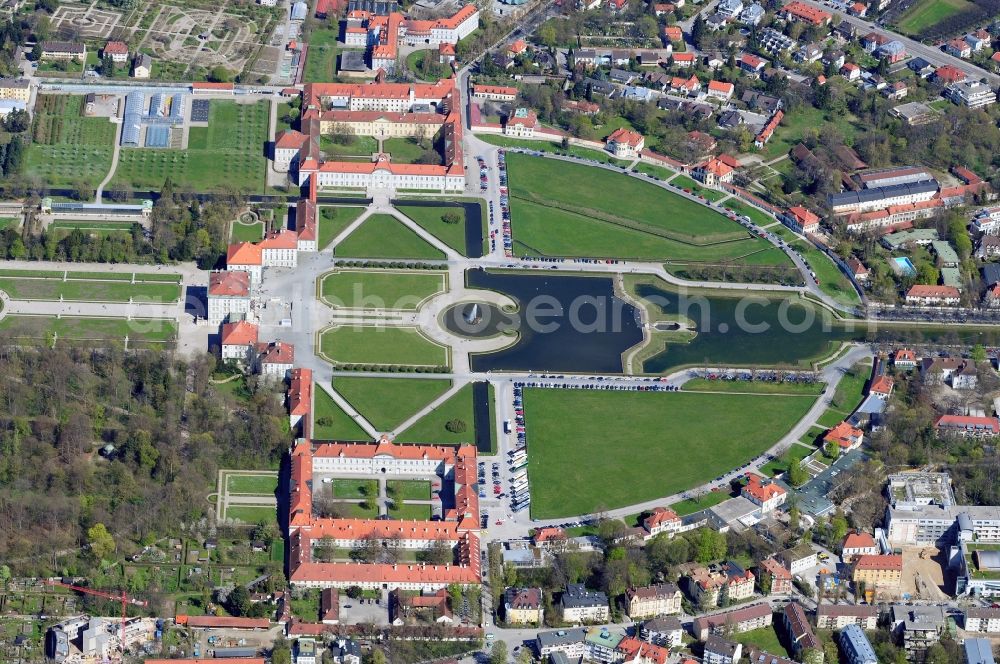 München from above - View the Nymphenburg Palace in Munich