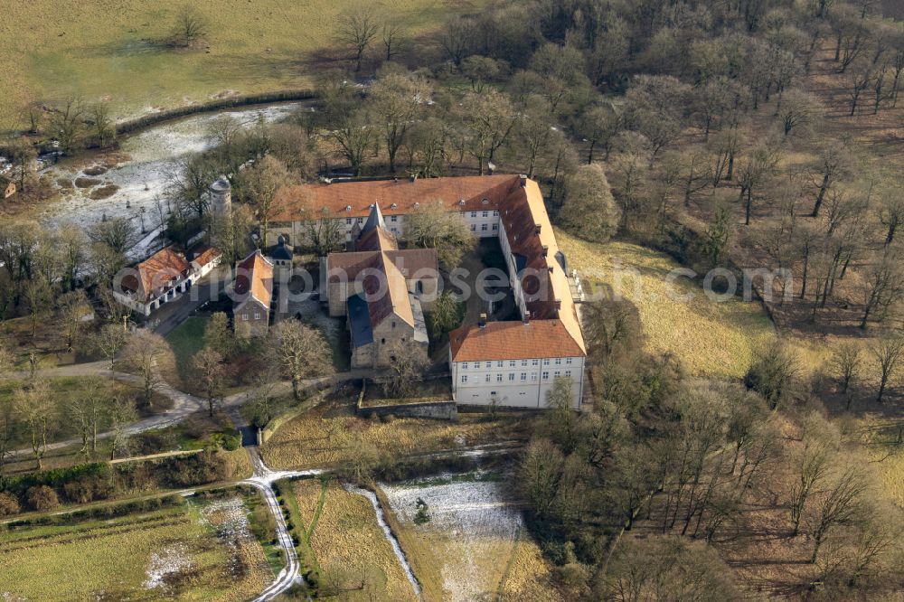 Aerial image Selm - Building complex in the park of the castle on street Freiherr-vom-Stein-Strasse in the district Cappenberg in Selm in the state North Rhine-Westphalia, Germany