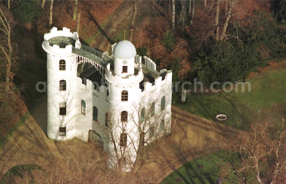 Aerial photograph Berlin - 12.02.95 Schloss auf der Pfaueninsel am Wannsee