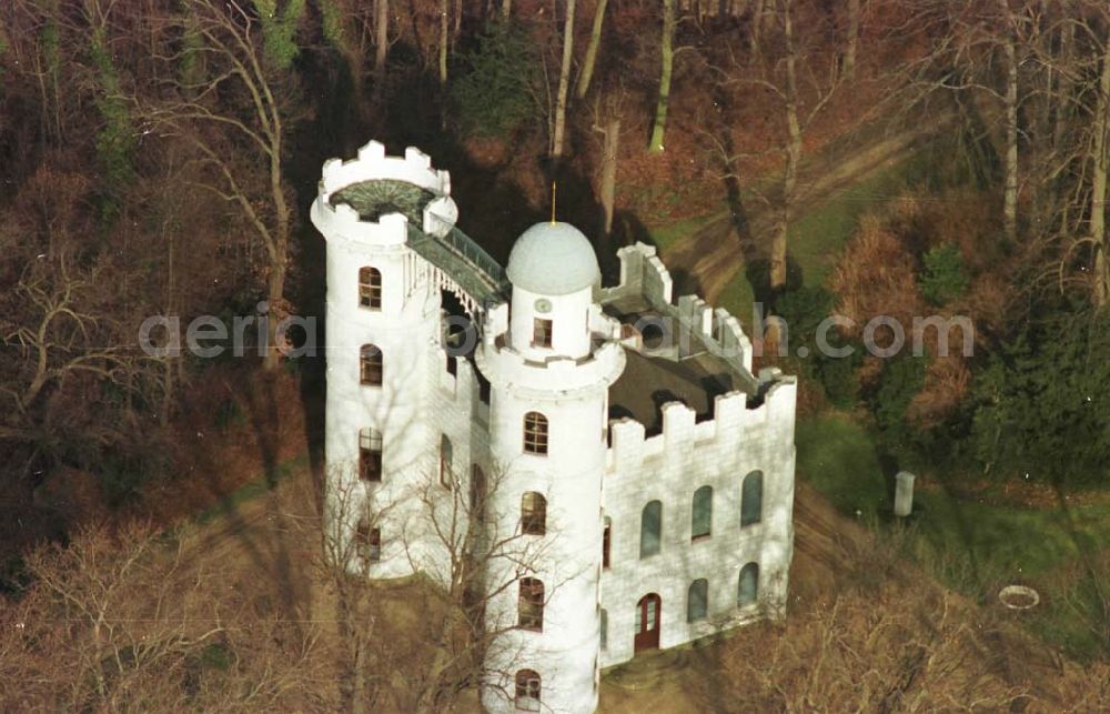 Berlin from the bird's eye view: 12.02.95 Schloss auf der Pfaueninsel am Wannsee