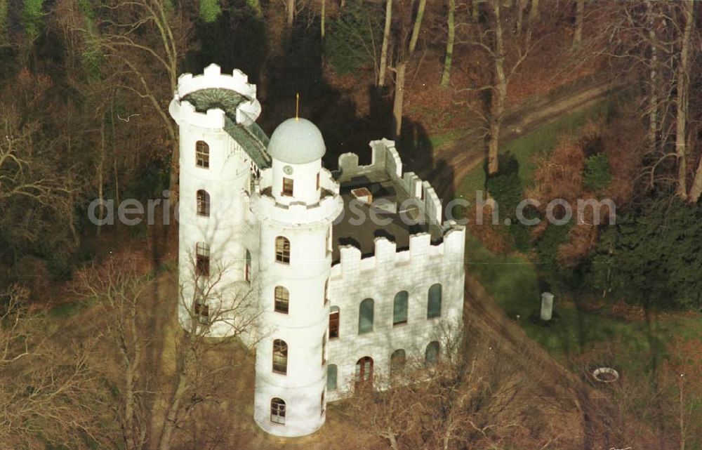 Aerial image Berlin - 12.02.95 Schloss auf der Pfaueninsel am Wannsee