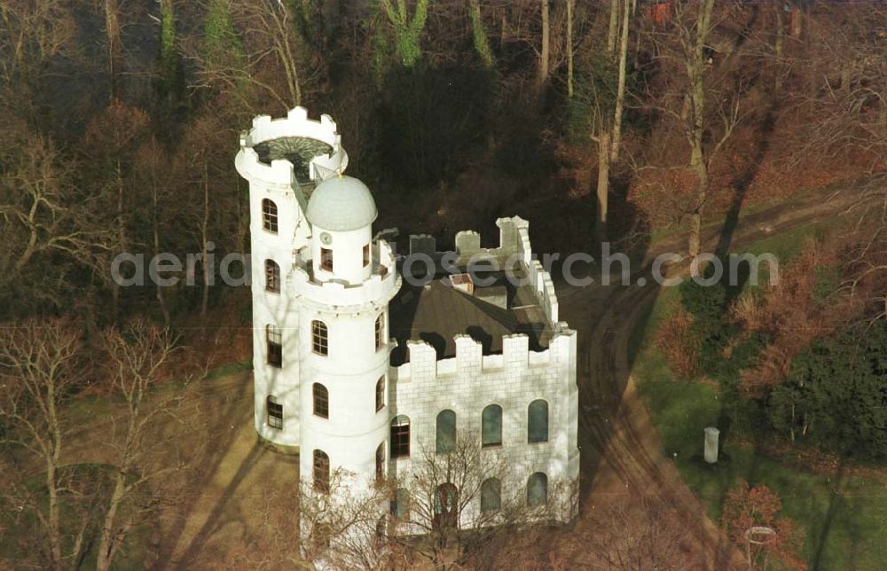 Berlin from above - 12.02.95 Schloss auf der Pfaueninsel am Wannsee