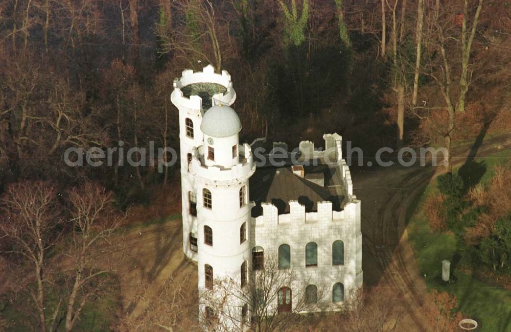 Aerial image Berlin - 12.02.95 Schloss auf der Pfaueninsel am Wannsee