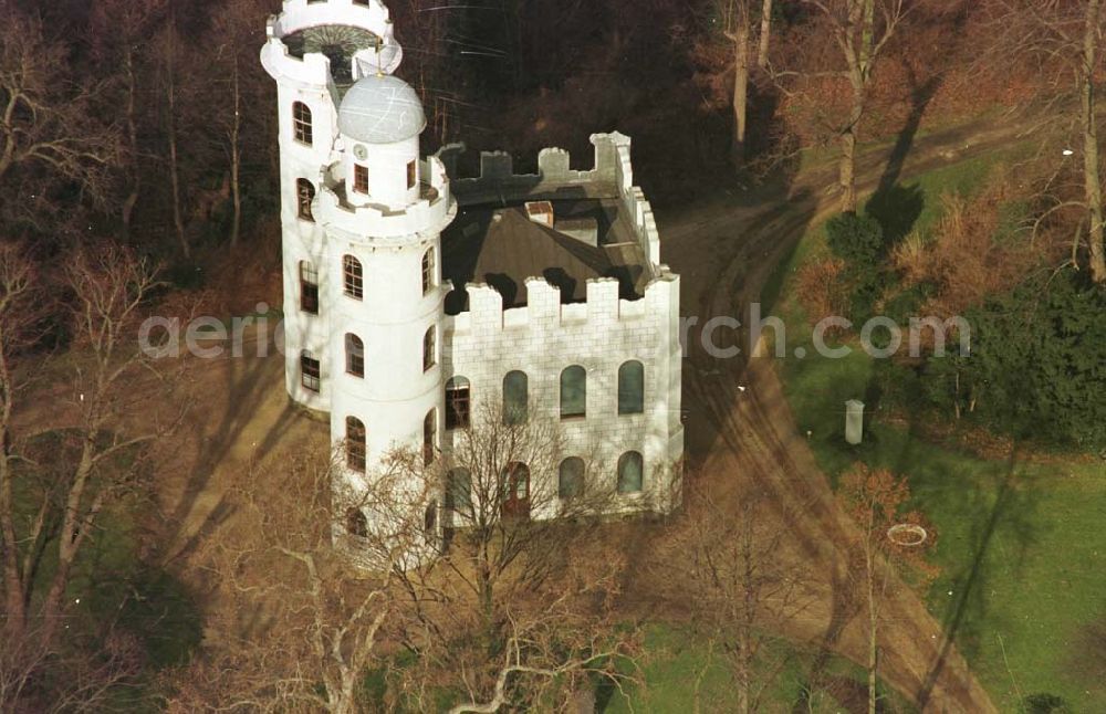 Aerial photograph Berlin - 12.02.95 Schloss auf der Pfaueninsel am Wannsee