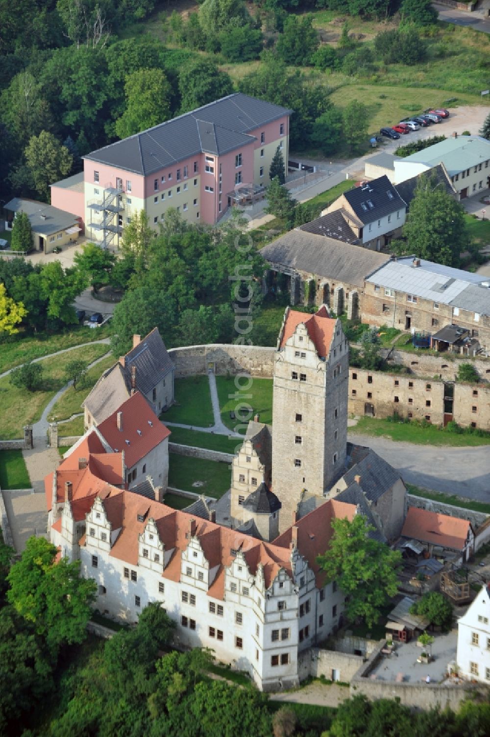 PLÖTZKAU from above - View of the castle Plötzkau in Saxony- Anhalt