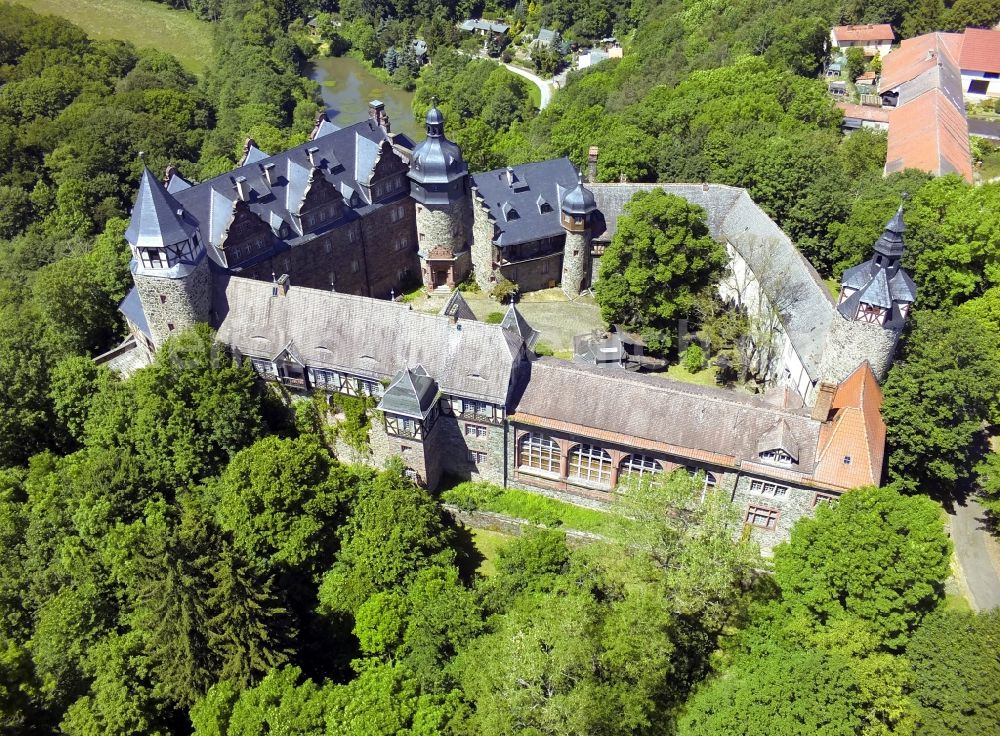 Aerial photograph Mansfeld OT Rammelburg - View of the castle Rammelburg in Mansfeld in the state Saxony-Anhalt