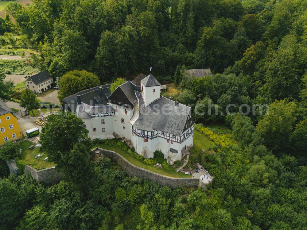 Aerial photograph Pockau-Lengefeld - Rauenstein Castle is a castle complex in the district of Rauenstein in Pockau-Lengefeld in the state of Saxony, Germany