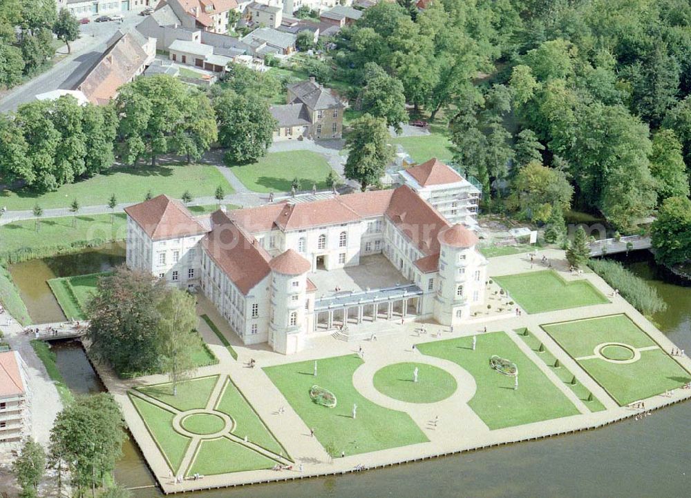 Aerial photograph Rheinsberg / BRB - Schloß Rheinsberg in Rheinsberg im Bundesland Brandenburg.