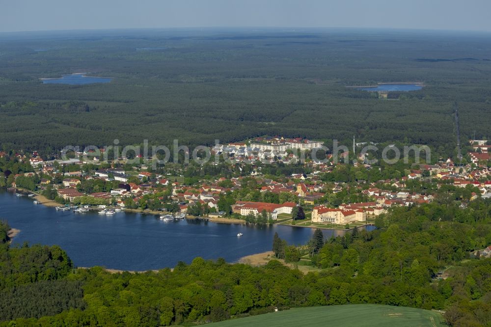 Rheinsberg from the bird's eye view: Castle Rheinsberg in Brandenburg