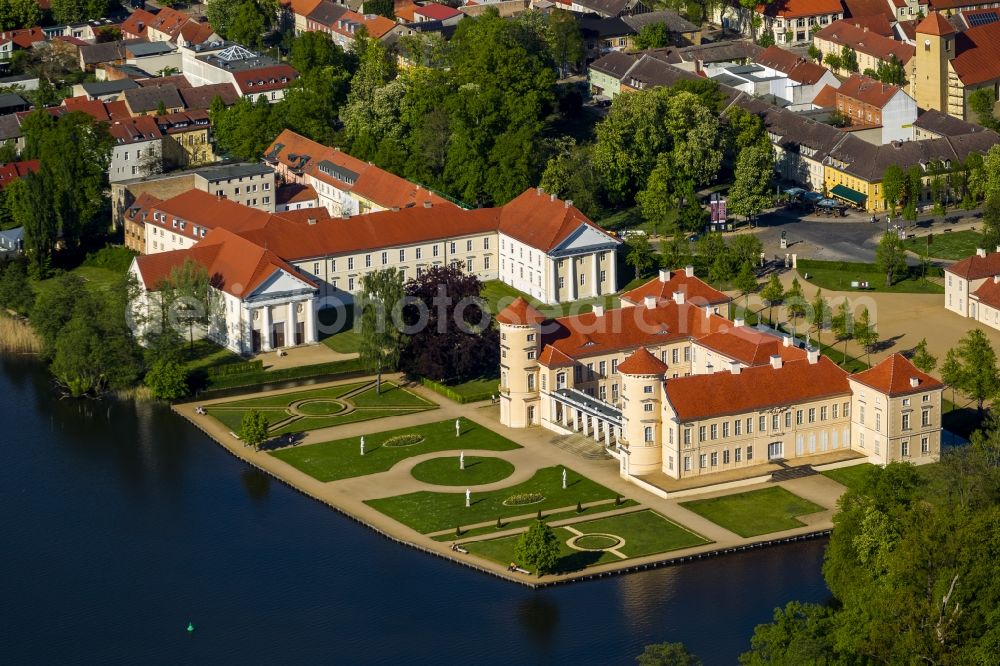 Rheinsberg from the bird's eye view: Castle Rheinsberg in Brandenburg