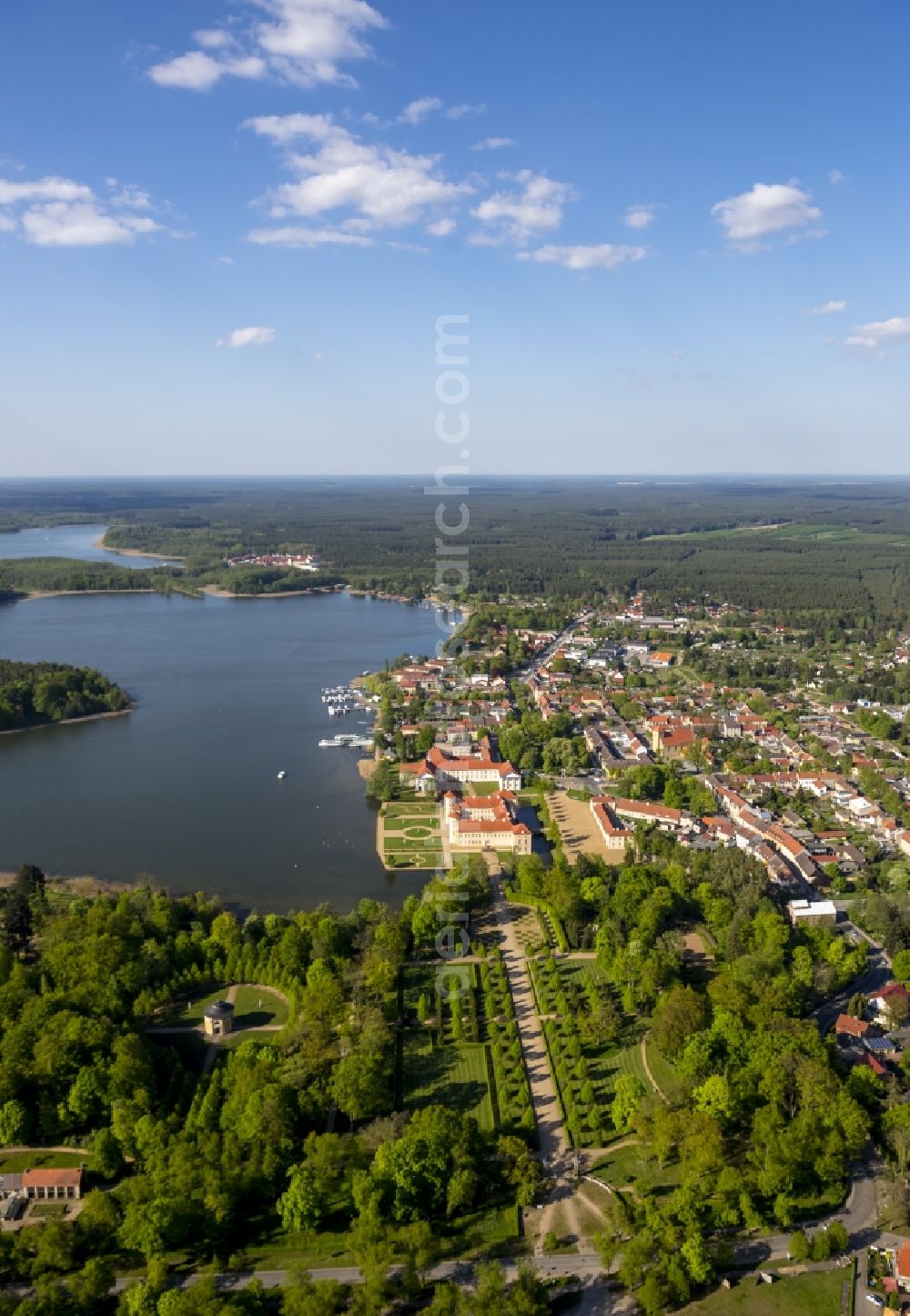 Aerial photograph Rheinsberg - Castle Rheinsberg in Brandenburg