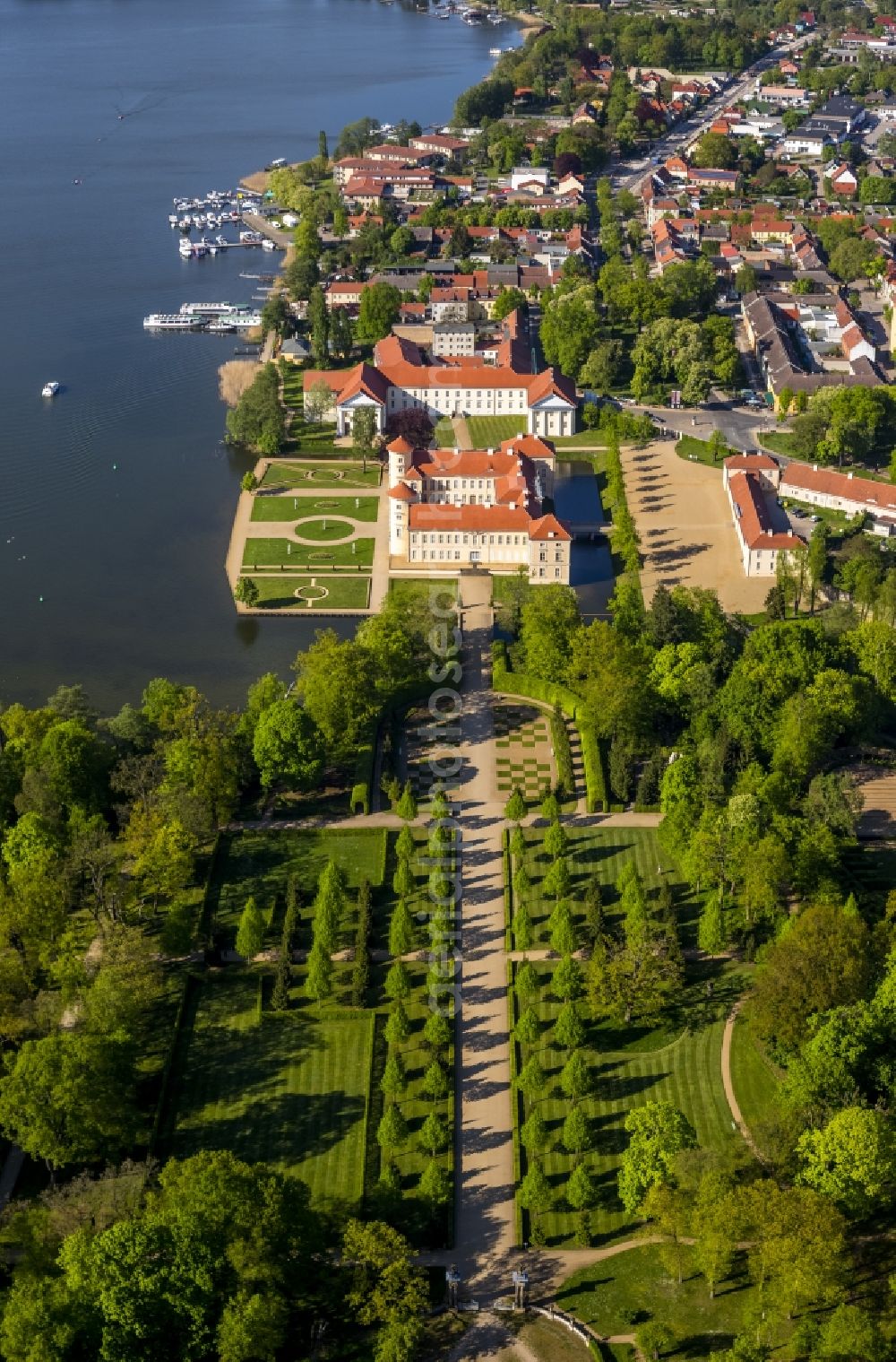 Rheinsberg from above - Castle Rheinsberg in Brandenburg