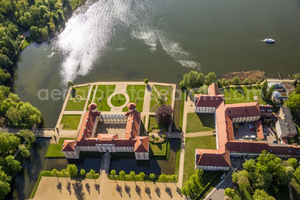 Rheinsberg from the bird's eye view: Castle Rheinsberg in Brandenburg