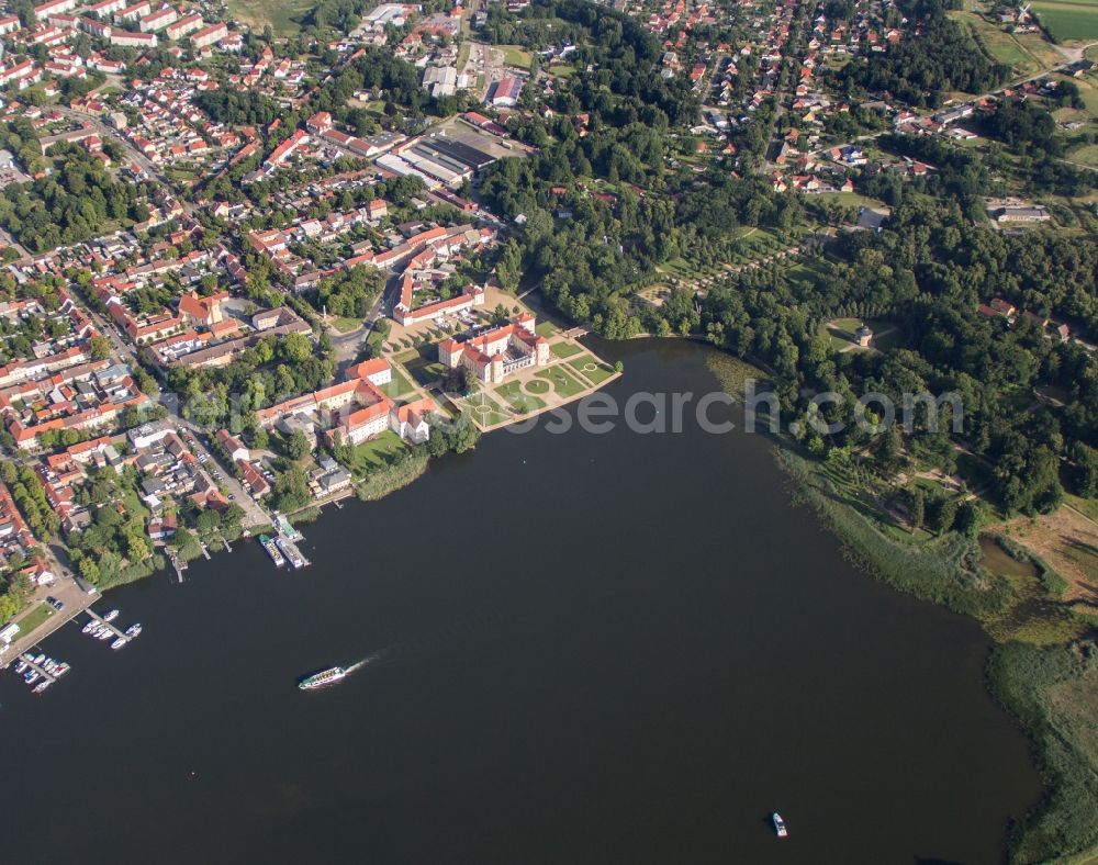 Rheinsberg from the bird's eye view: Castle Rheinsberg in Brandenburg