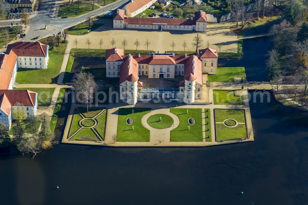 Aerial photograph Rheinsberg - Castle Rheinsberg am Grienericksee in Brandenburg