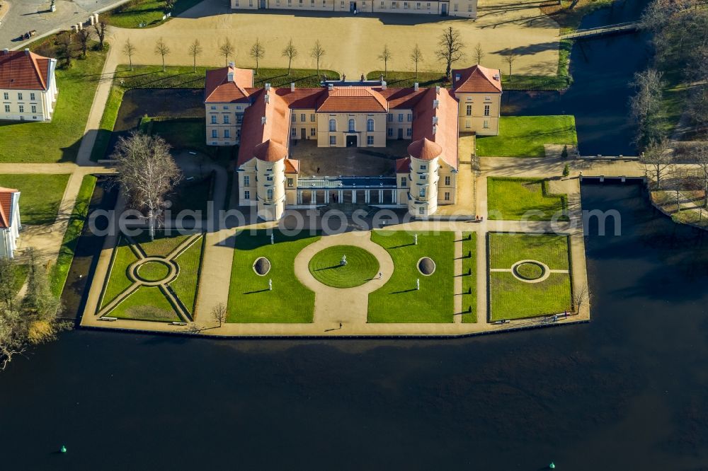 Rheinsberg from above - Castle Rheinsberg am Grienericksee in Brandenburg