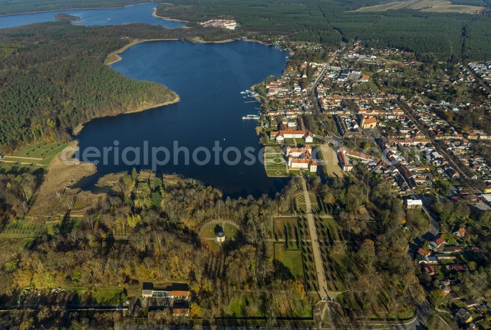 Aerial image Rheinsberg - Castle Rheinsberg am Grienericksee in Brandenburg