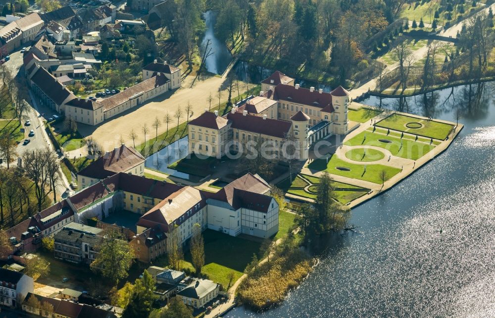 Aerial photograph Rheinsberg - Castle Rheinsberg am Grienericksee in Brandenburg