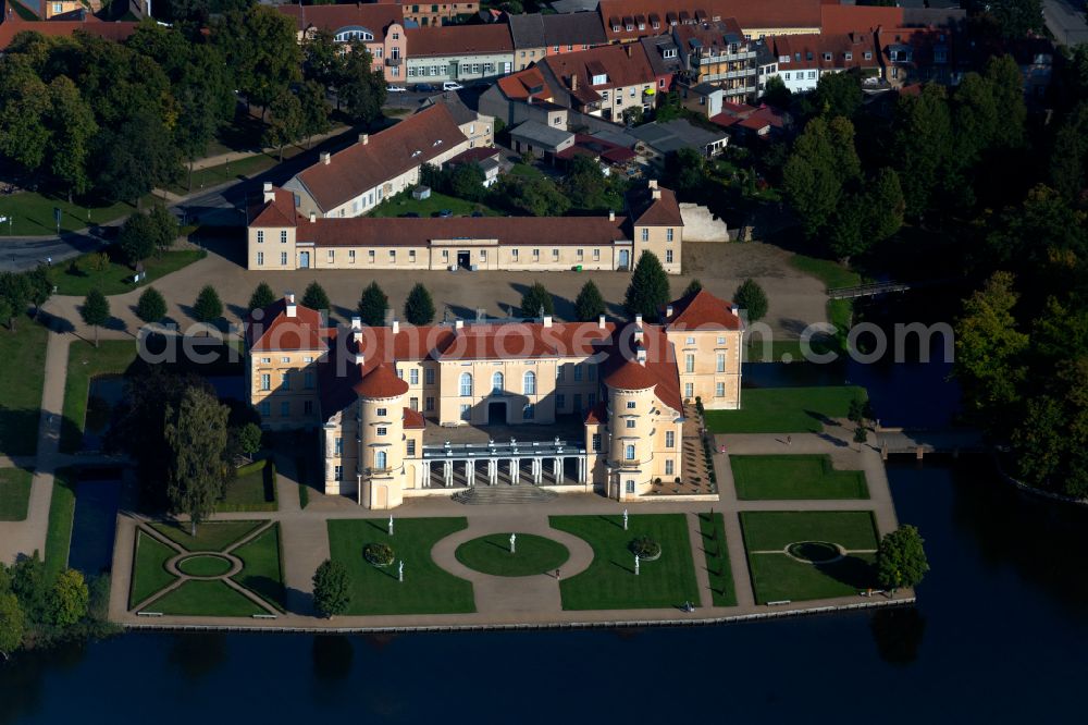 Aerial image Rheinsberg - Rheinsberg Castle in Rheinsberg on the banks of the Grienericksee in the state Brandenburg, Germany